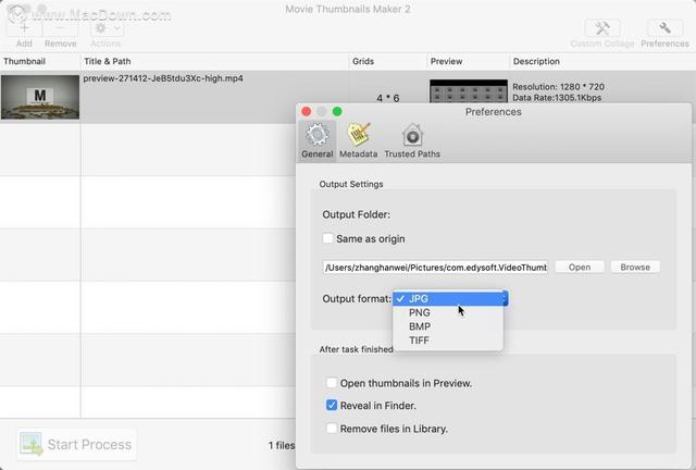 电影缩略图制作工具Movie Thumbnails Maker for mac怎么用  第4张